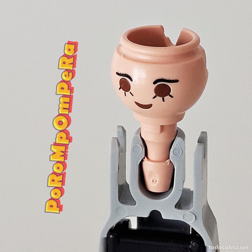 Playmobil: PLAYMOBIL CABEZA CEJA FINA PESTA&Ntilde;A INFERIOR HUECO TRASERO CUSTOM/COMPLETAR FF