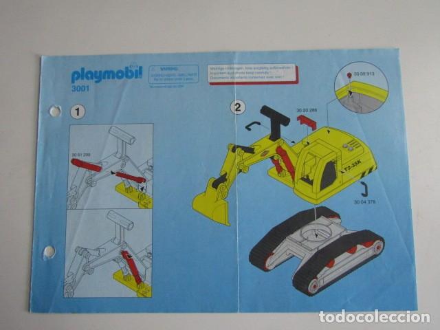 Playmobil: DIFICIL PLANO DE MONTAJE INSTRUCCIONES EXCAVADORA 3001 PLAYMOBIL