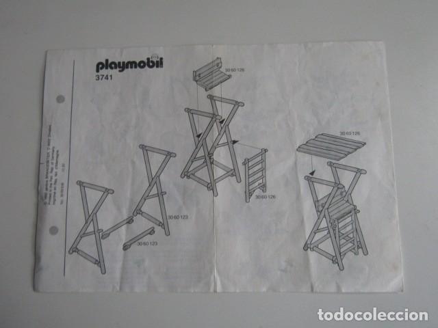 Playmobil: DIFICIL PLANO DE MONTAJE INSTRUCCIONES PUESTO VIGIA CAZA 3741 PLAYMOBIL