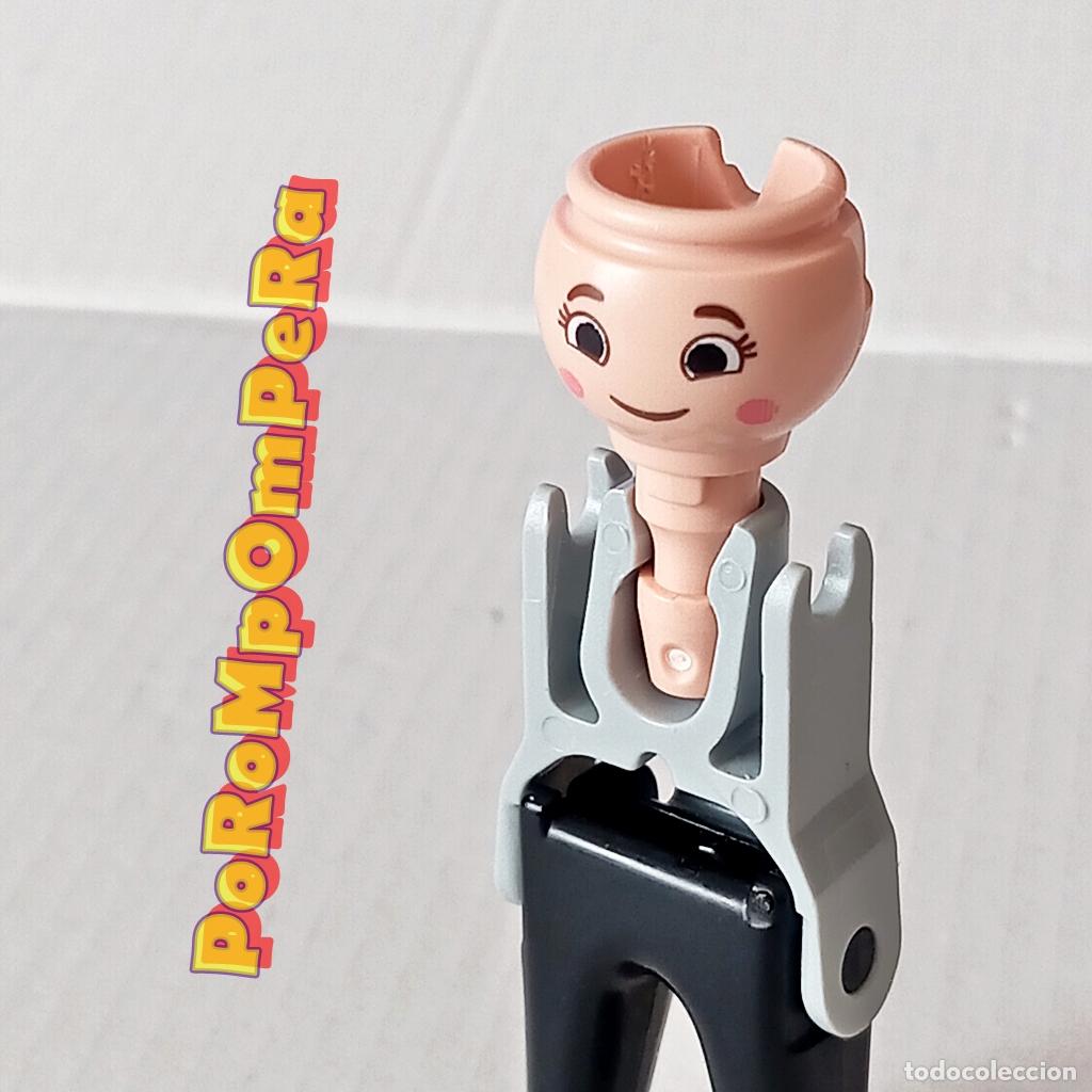 Playmobil: PLAYMOBIL CABEZA OJOS EXPRESIVOS MEJILLA SONROSADA CEJA CURVA MARR&Oacute;N CUSTOM/COMPLETAR FF