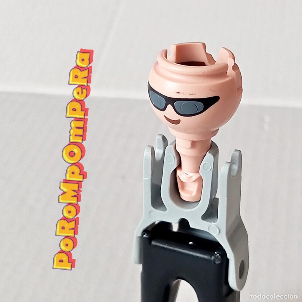 Playmobil: PLAYMOBIL CABEZA GAFAS POLARIZADAS NEGRAS HUECO DOBLE CUSTOM/COMPLETAR FF