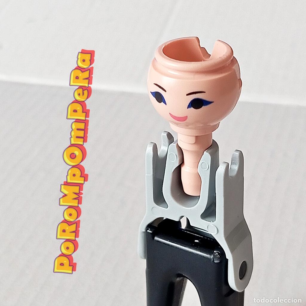 Playmobil: PLAYMOBIL CABEZA OJOS PINTADOS AZUL BOCA ROSA MAQUILADA CUSTOM/COMPLETAR FF