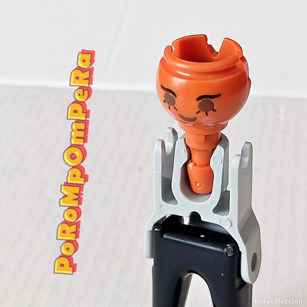 Playmobil: PLAYMOBIL CABEZA MARR&Oacute;N-NARANJA CEJA FINA PESTA&Ntilde;A INFERIOR MEJILLA SONROSADA CUSTOM/COMPLETAR FF