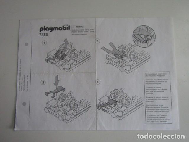Playmobil: DIFICIL PLANO DE MONTAJE INSTRUCCIONES ENGANCHES VAGONES TREN 7559 PLAYMOBIL