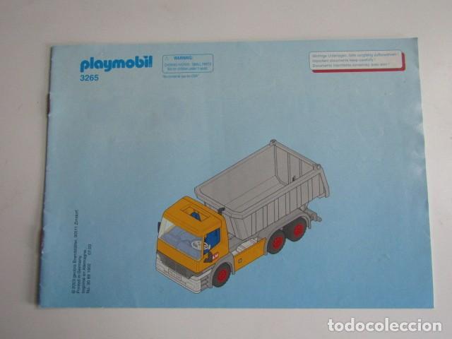Playmobil: DIFICIL PLANO DE MONTAJE INSTRUCCIONES CAMION DE CARGA CONSTRUCCION 3265 PLAYMOBIL
