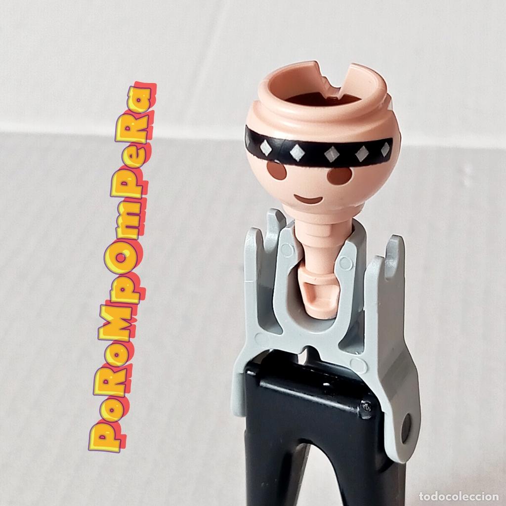 Playmobil: PLAYMOBIL CABEZA CINTA NEGRA TACHUELAS FRENTE HUECO DOBLE CUSTOM/COMPLETAR FF