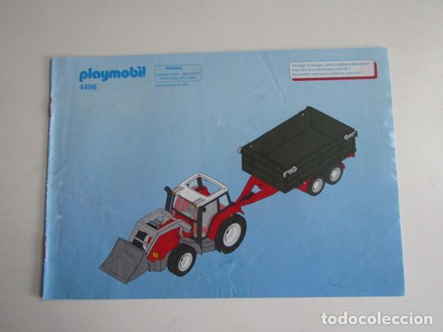 Playmobil: DIFICIL PLANO DE MONTAJE INSTRUCCIONES TRACTOR CON REMOLQUE GRANJA 4496 PLAYMOBIL