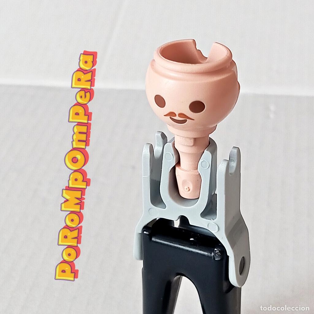 Playmobil: PLAYMOBIL CABEZA BIGOTE PEQUE&Ntilde;O FINO MARR&Oacute;N CLARO CUSTOM/COMPLETAR FF