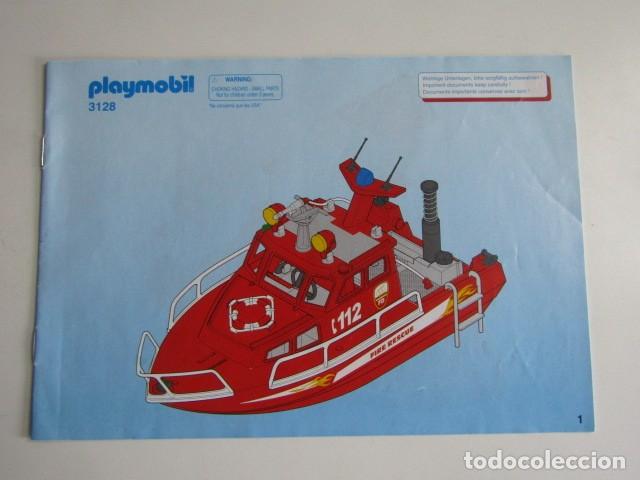 Playmobil: DIFICIL PLANO DE MONTAJE INSTRUCCIONES PATRULLERA MARITIMA BOMBEROS 3128 PLAYMOBIL