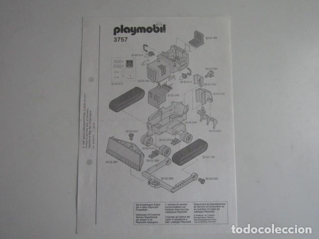 Playmobil: DIFICIL PLANO DE MONTAJE INSTRUCCIONES BULLDOZER CONSTRUCCION 3757 PLAYMOBIL