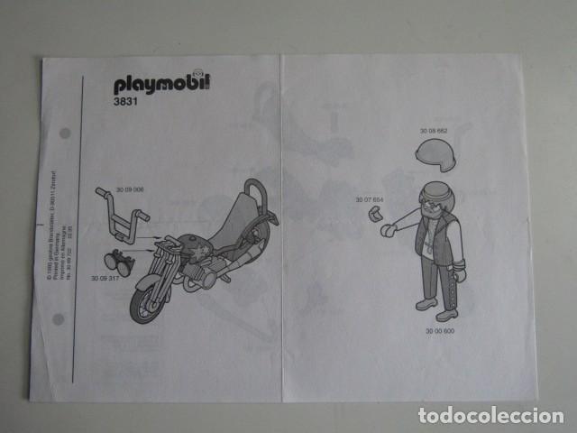 Playmobil: DIFICIL PLANO DE MONTAJE INSTRUCCIONES MOTO HARLEY DAVIDSON HELL ANGEL 3831 PLAYMOBIL