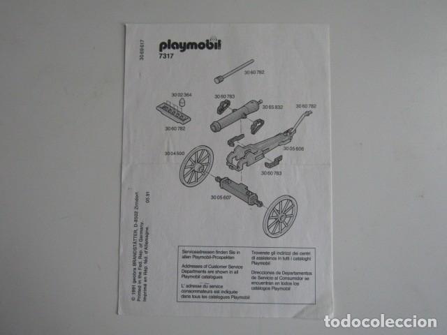 Playmobil: DIFICIL PLANO DE MONTAJE INSTRUCCIONES CA&Ntilde;OS ARTILLERIA NORDISTA SUDISTA 7317 PLAYMOBIL