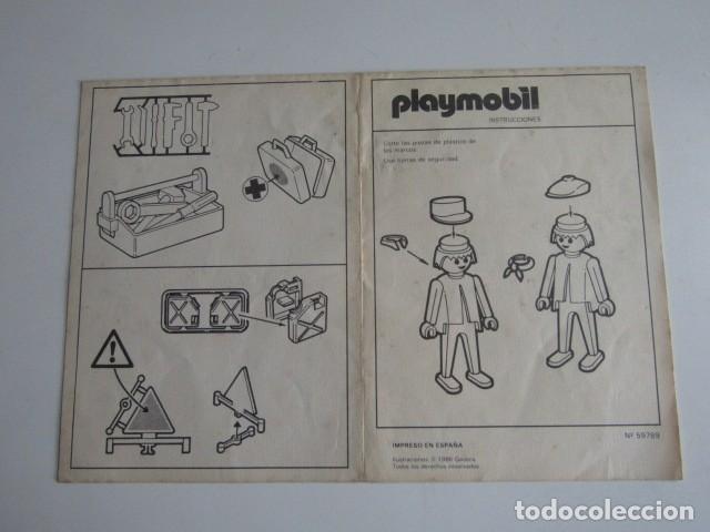 Playmobil: DIFICIL PLANO DE MONTAJE INSTRUCCIONES CAMION GRUA REMOLQUE SERVICIO ANTIGUO PLAYMOBIL