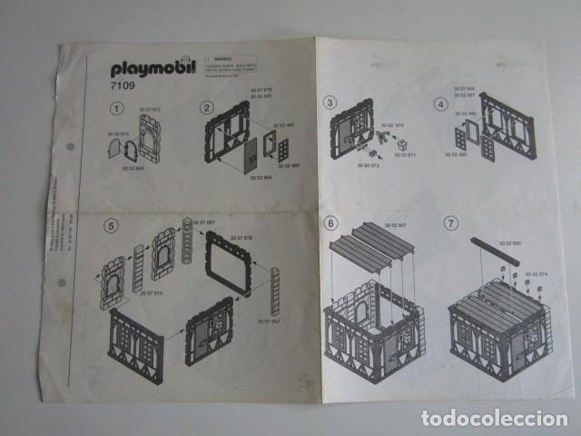 Playmobil: DIFICIL PLANO DE MONTAJE INSTRUCCIONES EDIFICIO MEDIEVAL CASTILLO 7109 PLAYMOBIL