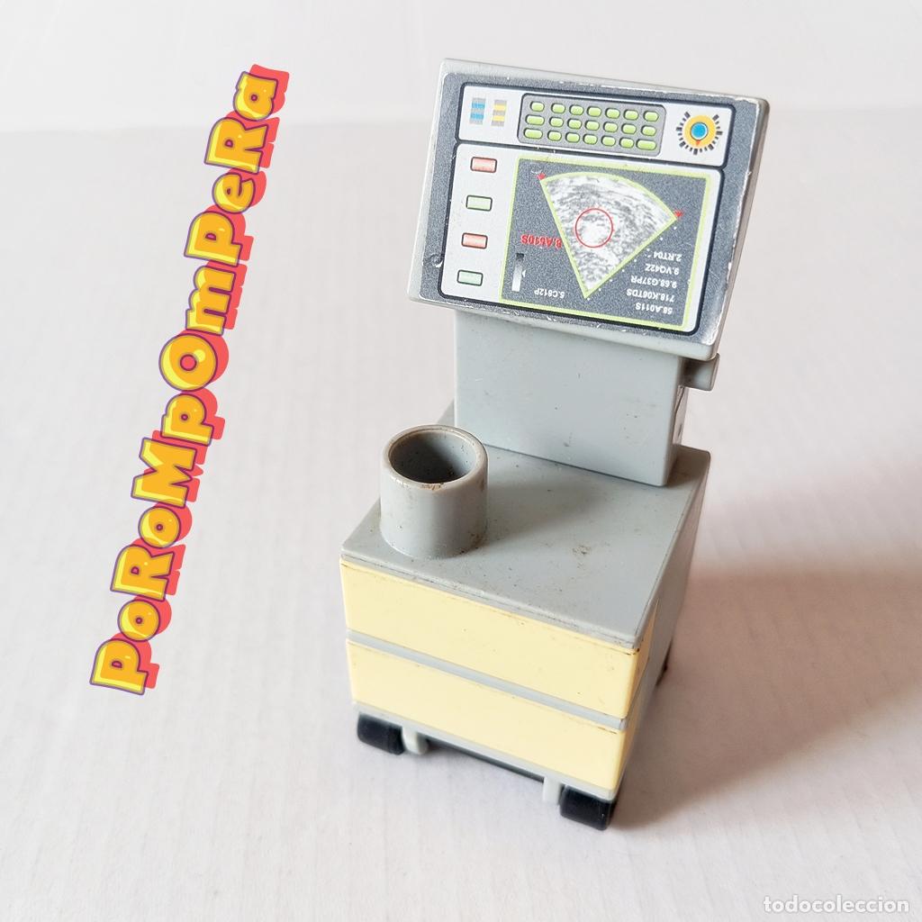 Playmobil: PLAYMOBIL APARATO EQUIPO M&Eacute;DICO MUEBLE ECOGRAF&Iacute;A HOSPITAL VETERINARIO MBX