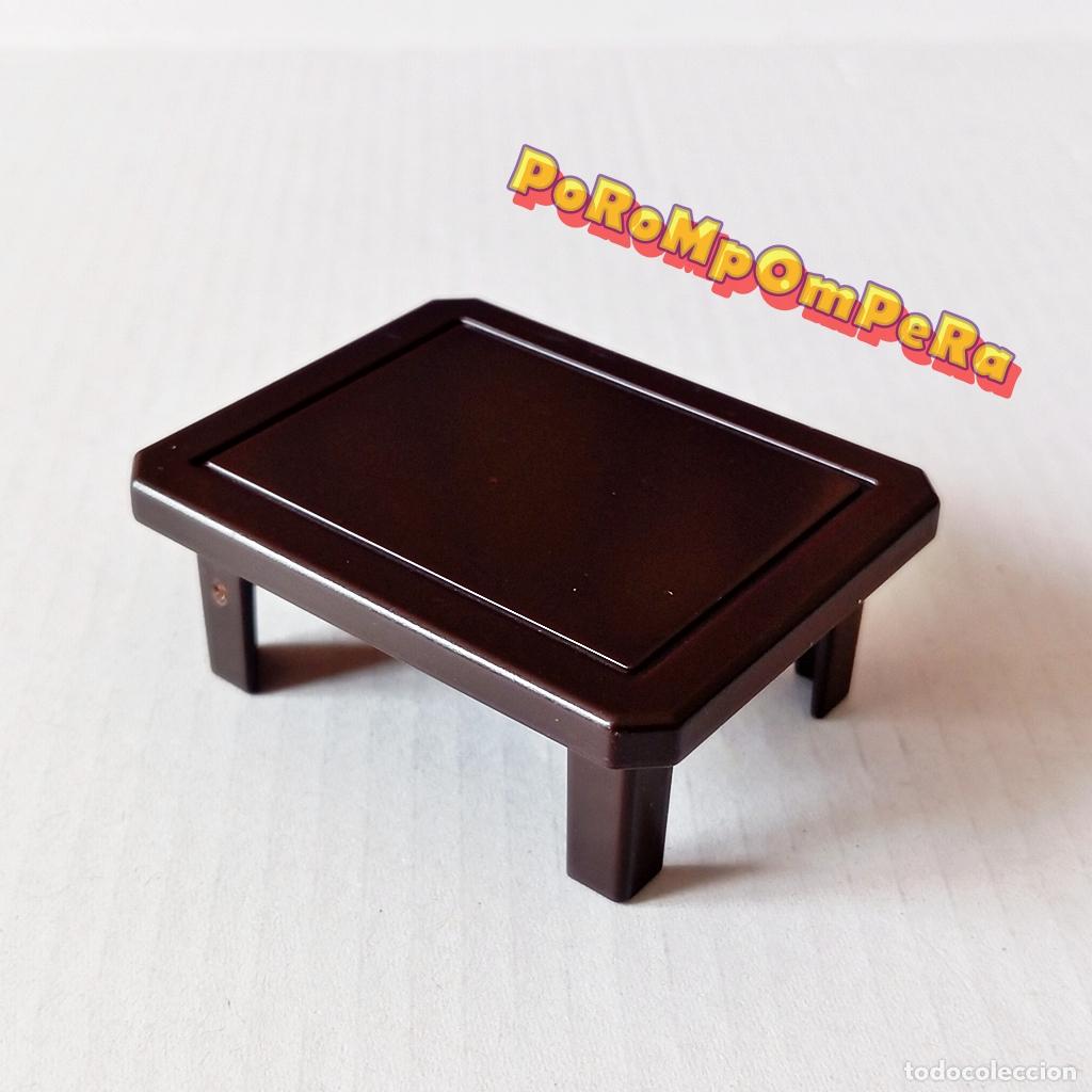 Playmobil: PLAYMOBIL MESA MARR&Oacute;N OSCURO SALA DE ESTAR 5167 5332 MUEBLE SAL&Oacute;N MBX