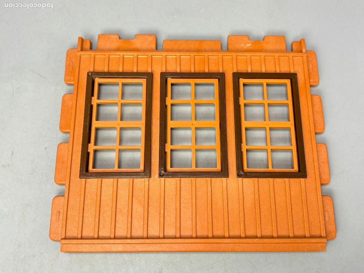 Playmobil: Playmobil pared con ventana estaci&oacute;n casa rancho oeste