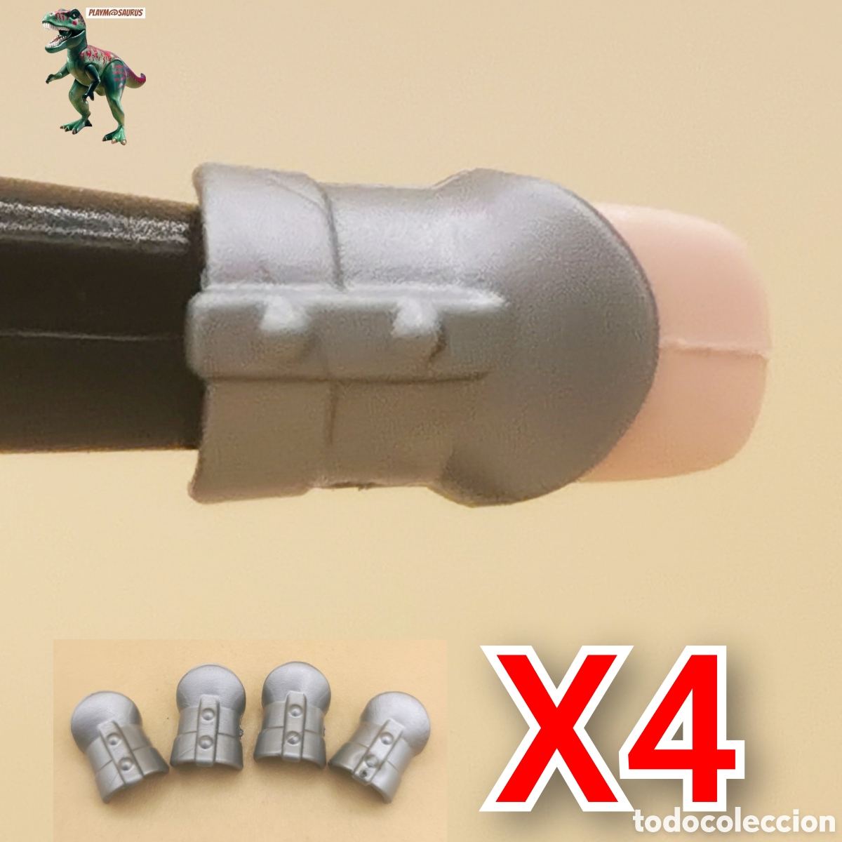Playmobil: Playmobil 4 unidades mu&ntilde;equera armadura pu&ntilde;os caballero medieval guerrero guante manopla proteccion