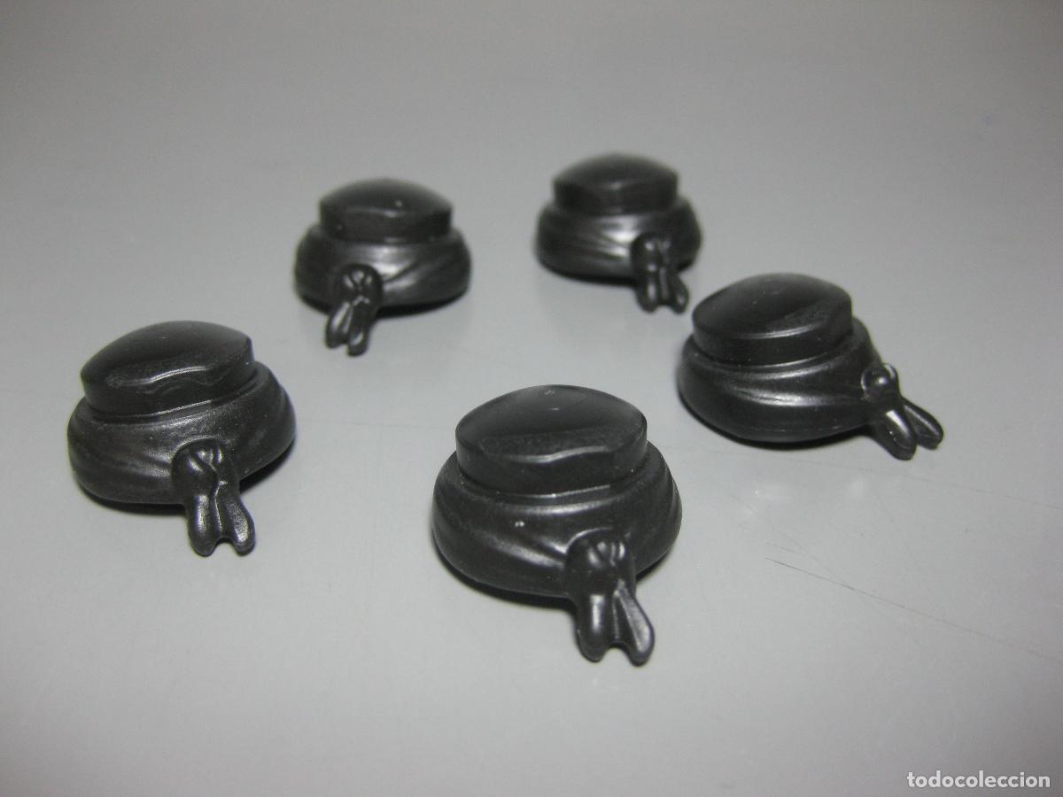 Playmobil: playmobil lote 5 pa&ntilde;uelo negro cabeza pirata