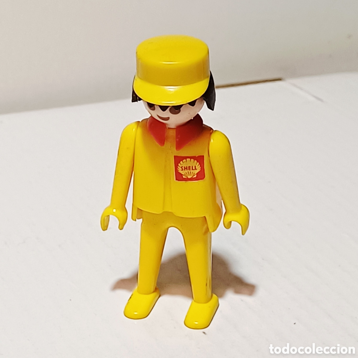 Playmobil: Figura Playmobil mecanico primera epoca taller gasolinera shell amarillo