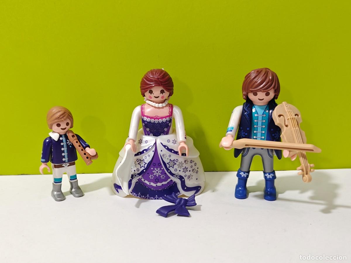 Playmobil: playmobil lote 3 figuras pr&iacute;ncipes de hielo, castillo, princesas, trineo, m&uacute;sicos, city...
