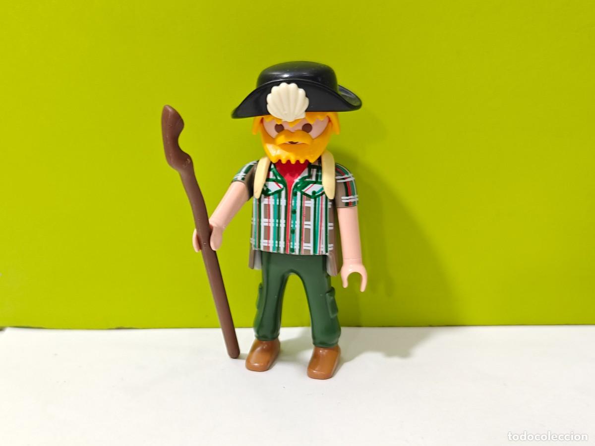 Playmobil: playmobil figura hombre peregrino camino de Santiago, monta&ntilde;a, albergue, city...