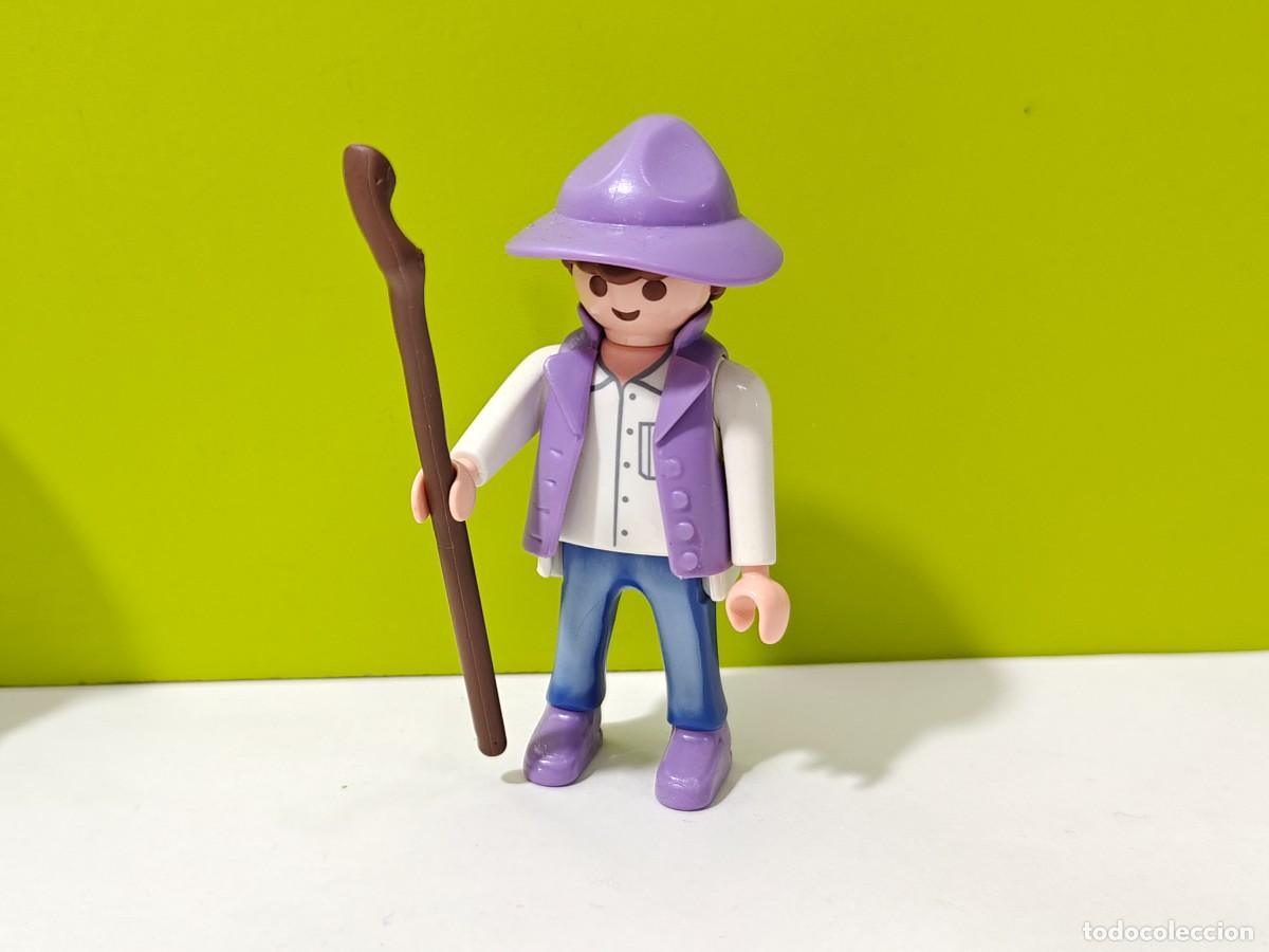 Playmobil: playmobil figura hombre pastor Milka, vikingos, b&aacute;rbaros, medieval, castillo, princesas, bel&eacute;n, city