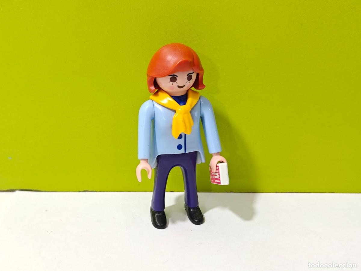 Playmobil: playmobil figura mujer azafata aeropuerto aero line, avi&oacute;n, pac&iacute;fic, torre control, city...