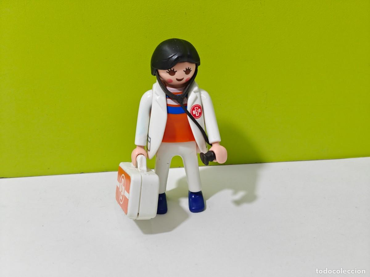 Playmobil: playmobil figura mujer m&eacute;dica-sanitaria-enfermera, hospital, ambulancia, rescate, city...