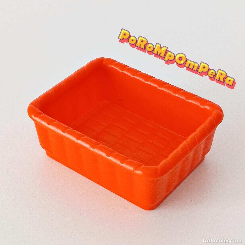 Playmobil: PLAYMOBIL CESTO DE MIMBRE RECTANGULAR NARANJA BEL&Eacute;N MEDIEVAL VICTORIAN OESTE GRANJA MERCADO S8