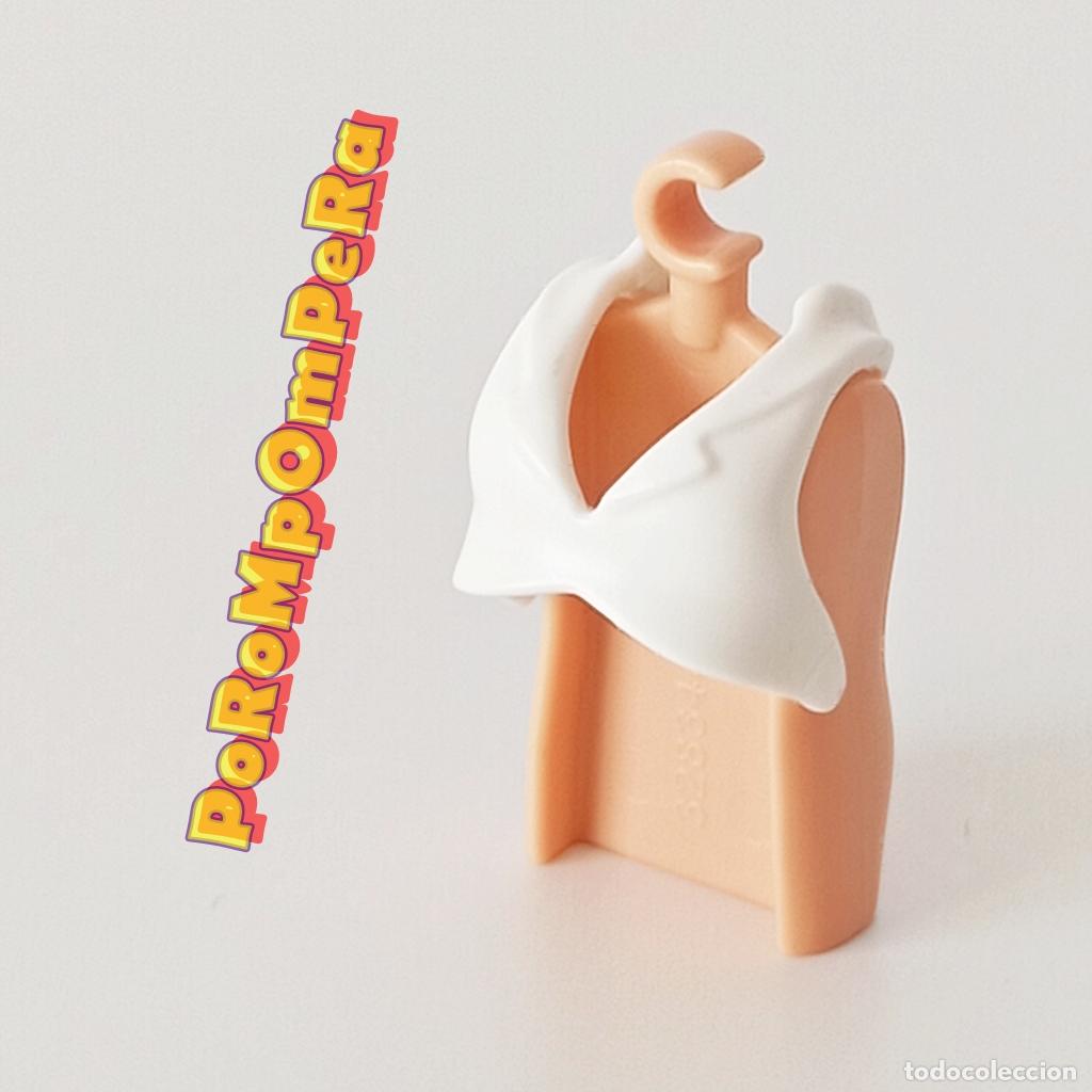 Playmobil: PLAYMOBIL TOP BLANCO MUJER 6149 6153 BLUSA CHAQUETA ROPA CAMISETA S8