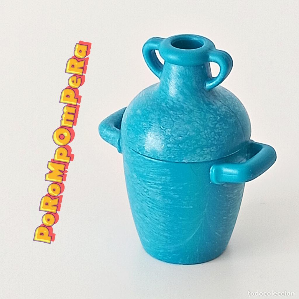 Playmobil: PLAYMOBIL TINAJA DE BARRO AZUL-TURQUESA? &Aacute;NFORA RECIPIENTE VASIJA &Aacute;RABE BEDUINO BEL&Eacute;N S8