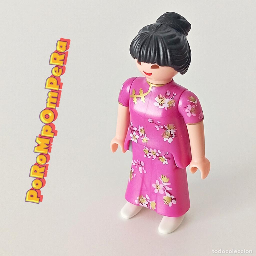 Playmobil: PLAYMOBIL FIGURA MUJER ASI&Aacute;TICA 70160 SOBRE SORPRESA FIGURES SERIE 16 GEISHA S8
