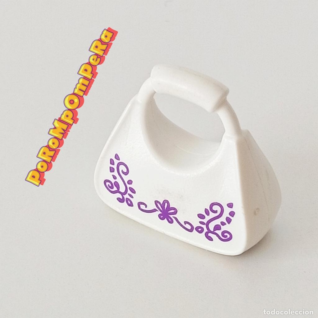 Playmobil: PLAYMOBIL BOLSO BLANCO-MORADO MARICELA SPIRIT 9481 ACCESORIO MODA COMPLEMENTO S8