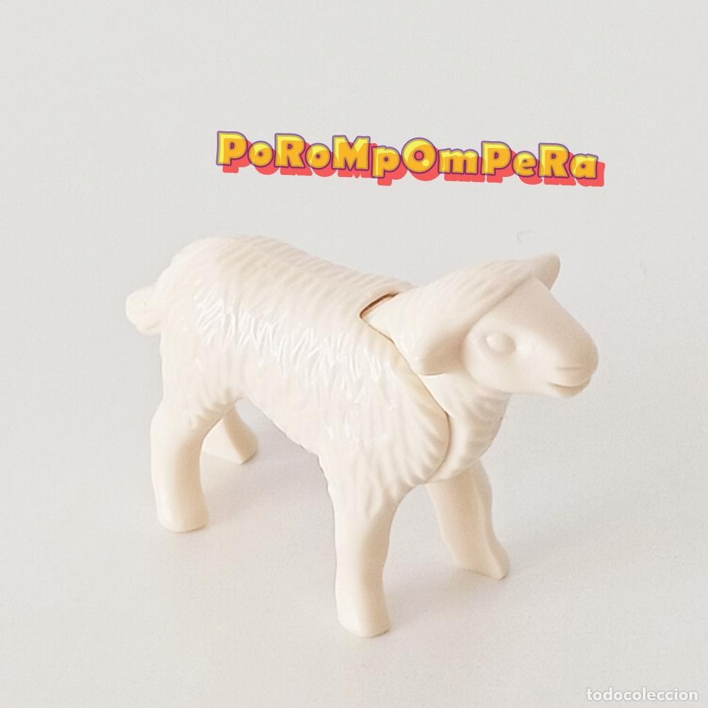 Playmobil: PLAYMOBIL CORDERO BLANCO CR&Iacute;A OVEJA ANIMAL GRANJA MEDIEVAL OESTE BEL&Eacute;N S8