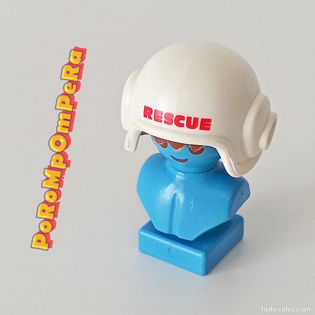 Playmobil: PLAYMOBIL CASCO BLANCO RESCUE SIN MICR&Oacute;FONO PILOTO HELIC&Oacute;PTERO DE RESCATE 4428 5704 i5