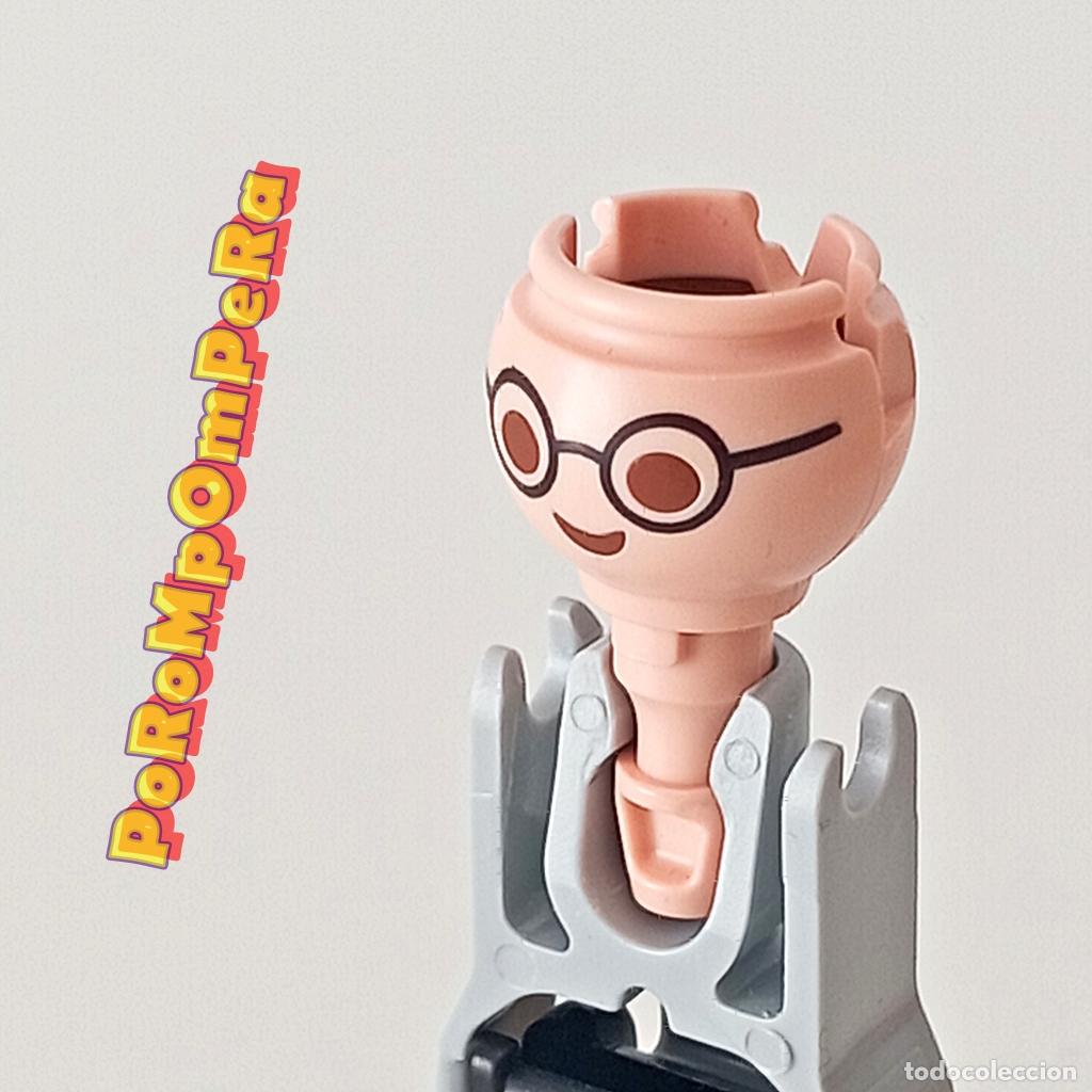 Playmobil: PLAYMOBIL CABEZA GAFAS NEGRAS REDONDAS HUECO CUSTOM/COMPLETAR HARRY POTTER S8