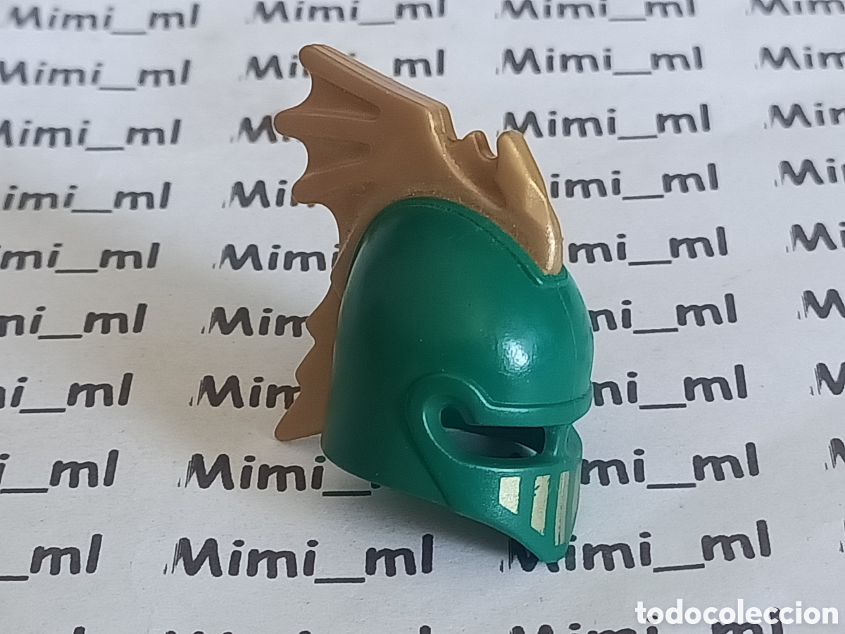 Playmobil: Playmobil casco verde caballero medieval drag&oacute;n