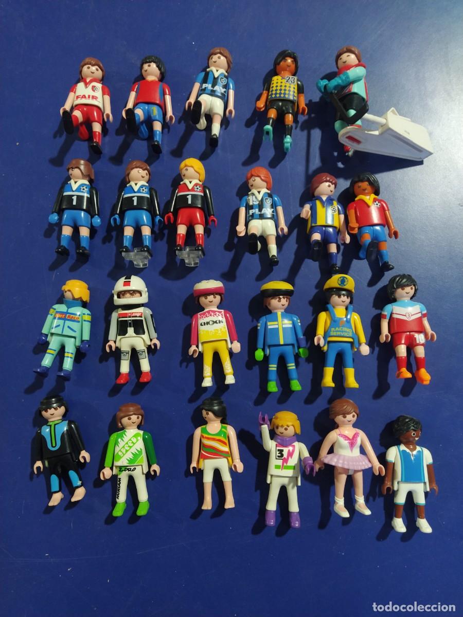 Playmobil: LOTE PLAYMOBIL DEPORTISTAS , FUTBOL , HOCKEY , CICLISTAS , ETC