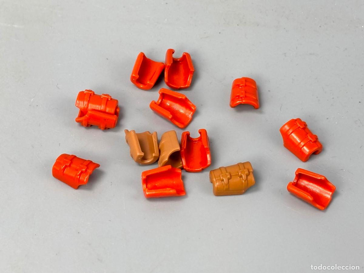 Playmobil: Playmobil lote protector mu&ntilde;equera naranja marr&oacute;n medieval