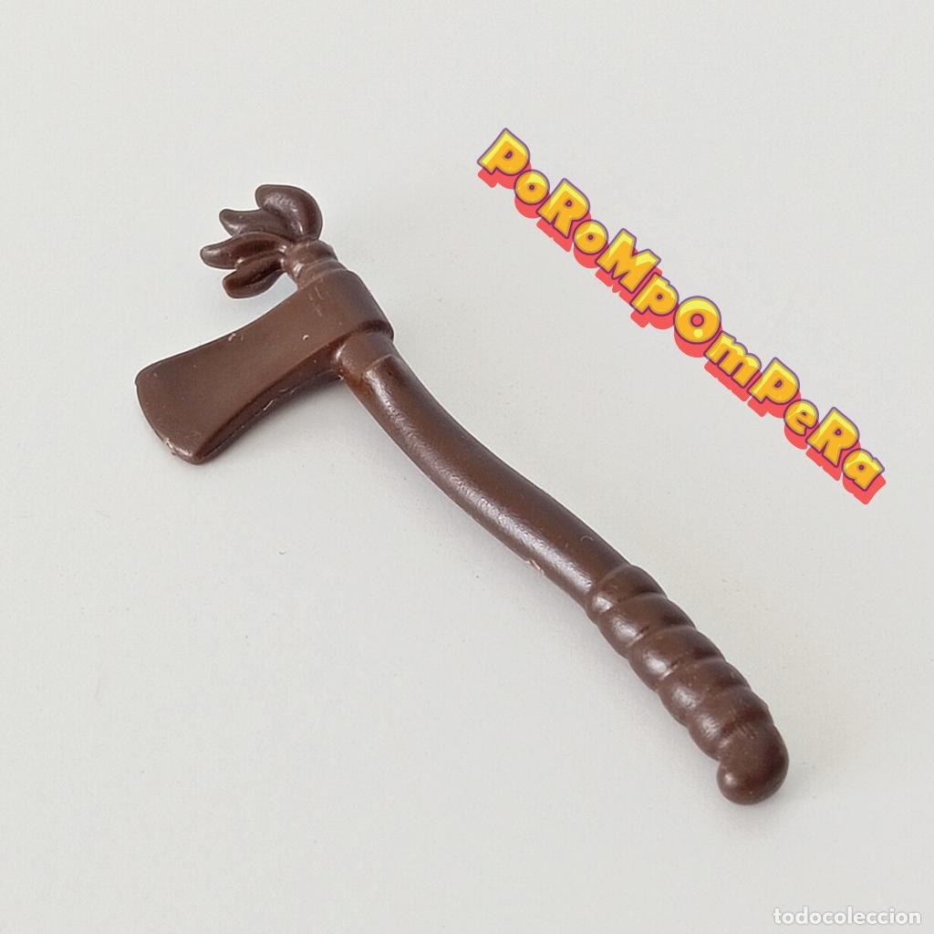 Playmobil: PLAYMOBIL HACHA INDIA MARR&Oacute;N OSCURO 3732 3733 4012 6582 ? BRUJO GUERRERO NATIVO OESTE i1