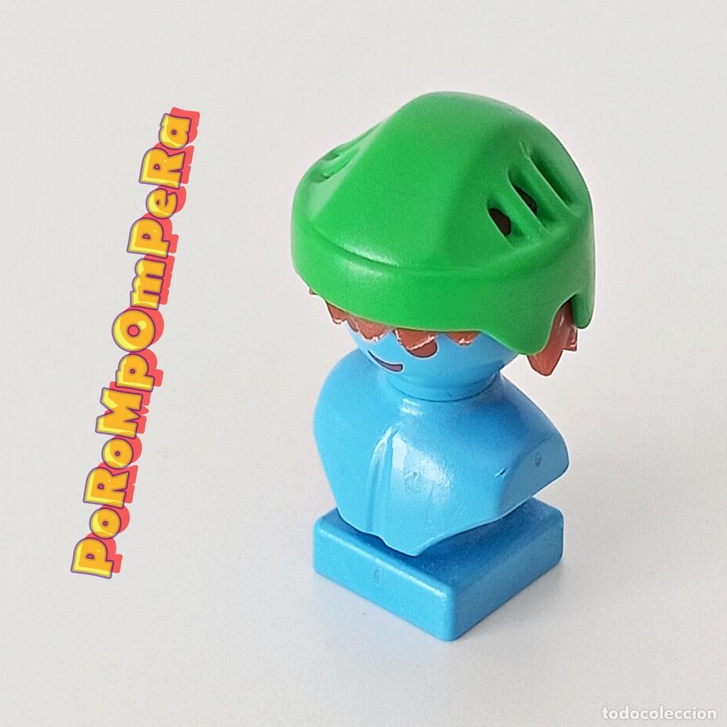 Playmobil: PLAYMOBIL CASCO VERDE PILOTO MOTO ACU&Aacute;TICA POLIC&Iacute;A 3190 5700 HOCKEY SOBRE HIELO DEPORTE INVIERNO i1