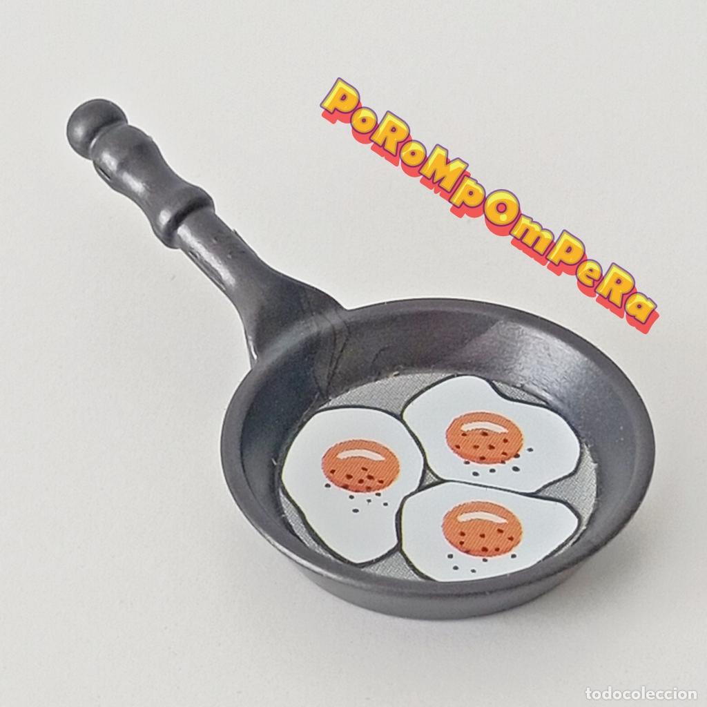 Playmobil: PLAYMOBIL SARTEN OSCURA METALIZADA HUEVOS FRITOS COCINA RESTATURANTE BAR - DIFERENTES SET/S i6