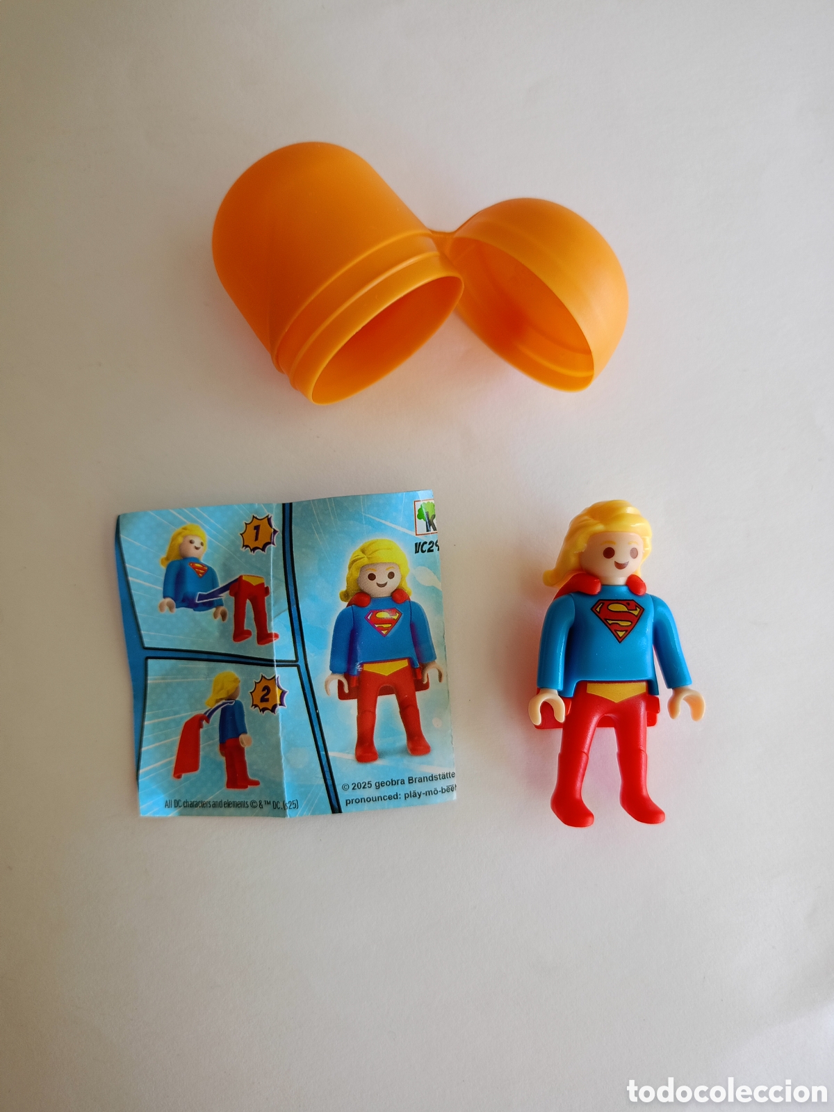 Playmobil: Peque&ntilde;a figura Playmobil Dc exclusiva Kinder Supergirl