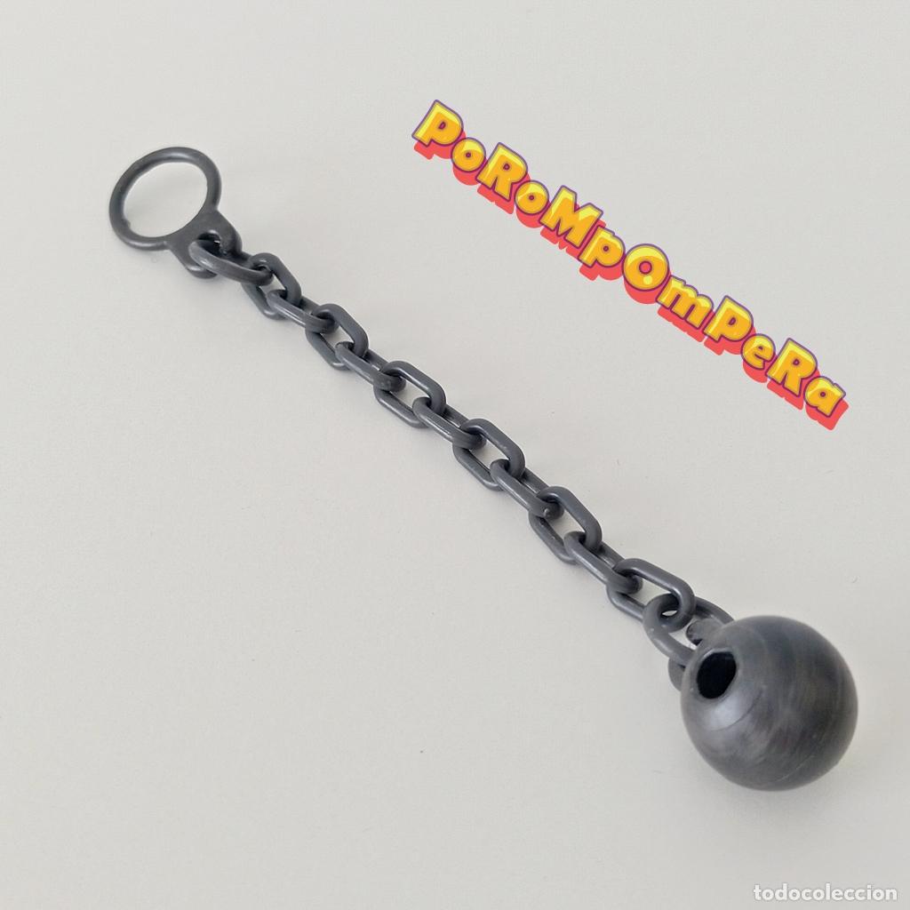 Playmobil: PLAYMOBIL CADENA + BOLA GRIS OSCURA SIMILAR PRESO SOBRE SORPRESA FIGURES SERIE 2 5157 ? i6