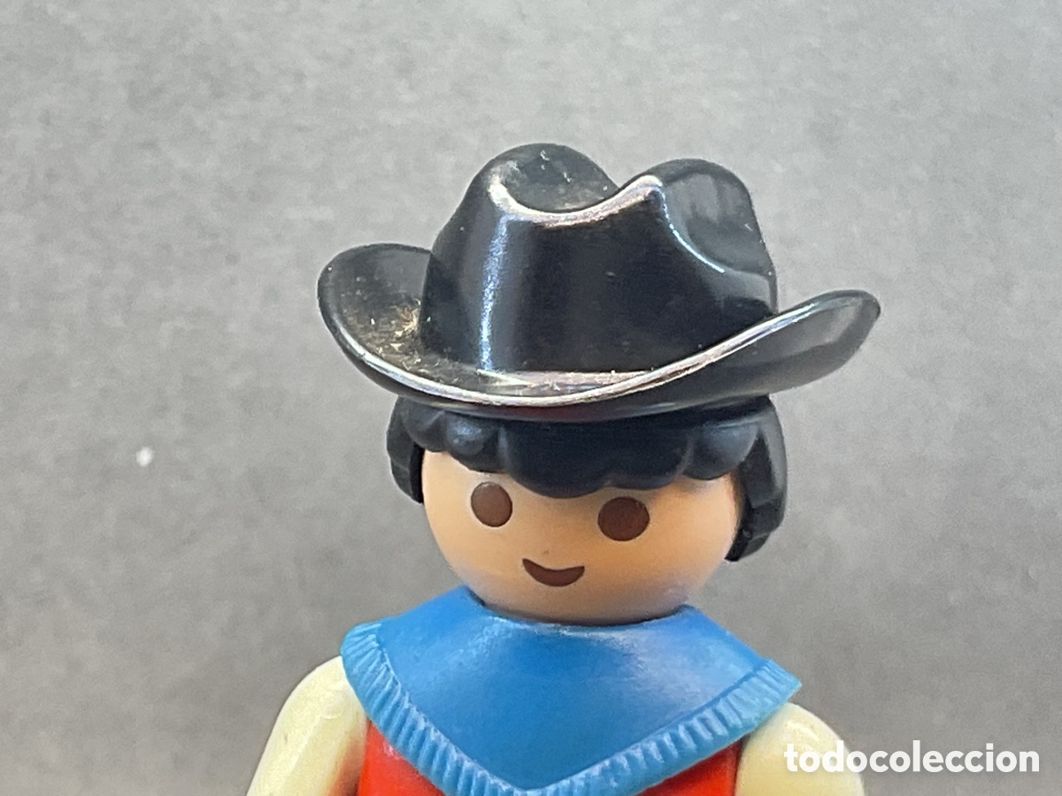 Playmobil: ACCESORIO PLAYMOBIL. SOMBRERO NEGRO . REF OESTE, GRANJA, CIUDAD, ETC
