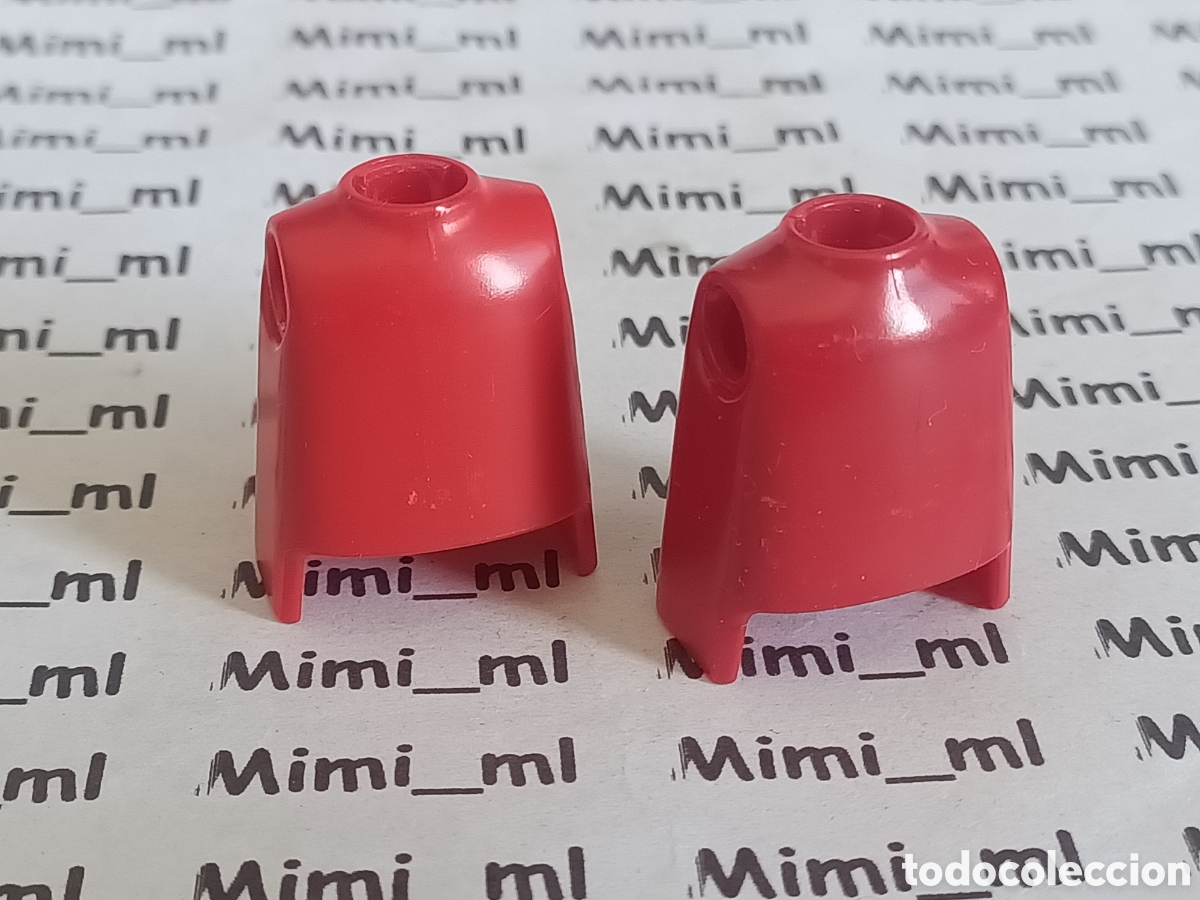 Playmobil: Playmobil 2 torsos lisos rojos distinta tonalidad hombre recambios figuras