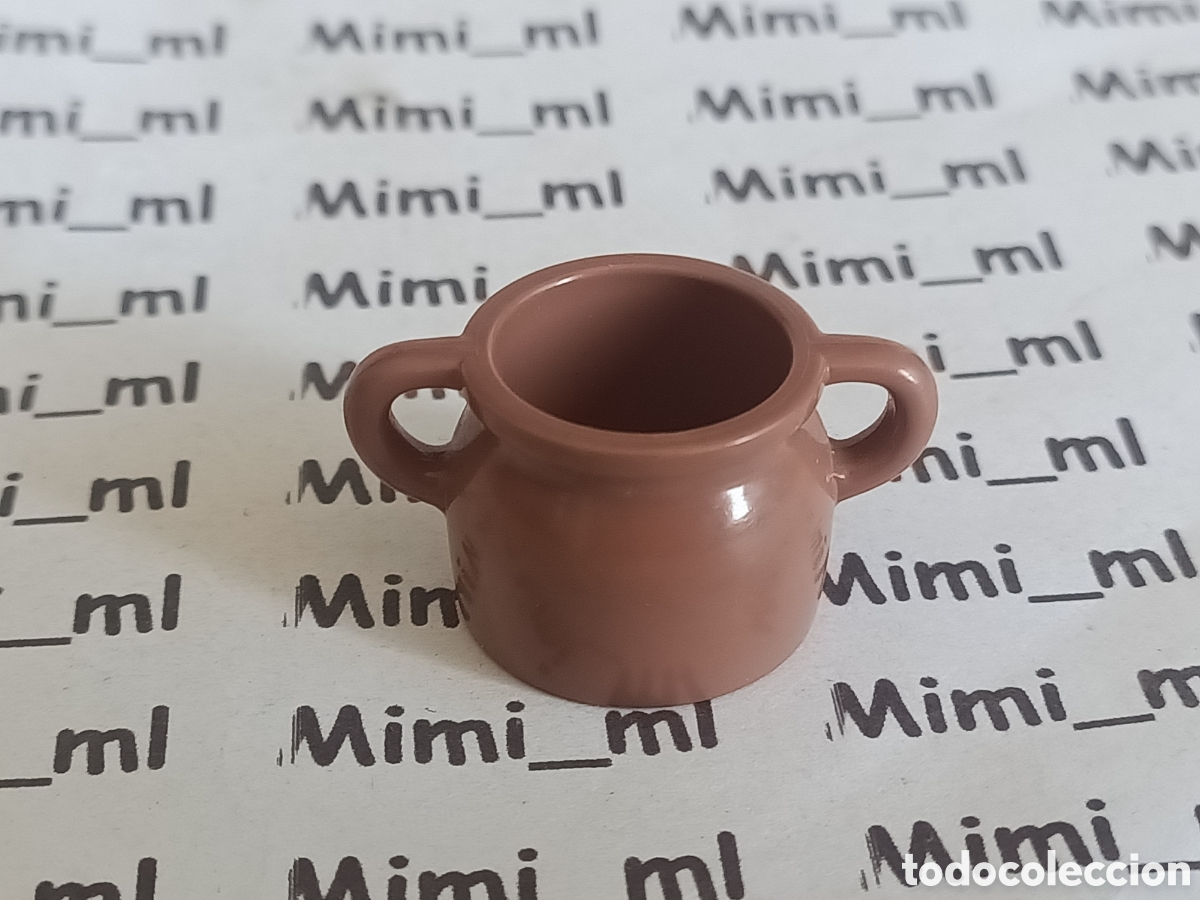 Playmobil: Playmobil olla marr&oacute;n cocina casa