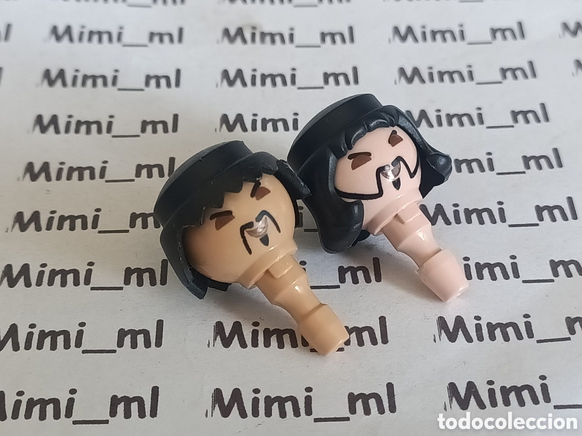 Playmobil: Playmobil 2 cabezas con pelo hombre &aacute;rabe asi&aacute;tico recambios figuras