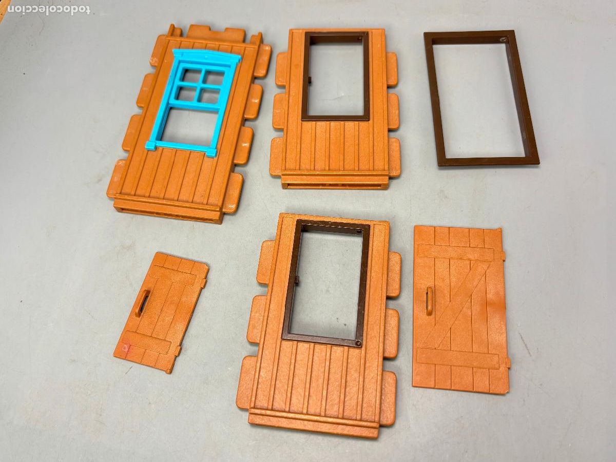 Playmobil: Playmobil lote pared con puerta defecto casa oeste